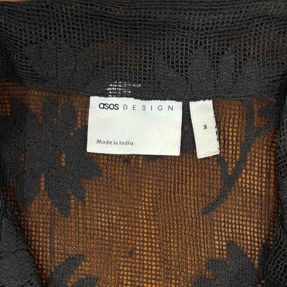 ASOS Black Floral Casual Button Down Shirt - Picture 2 of 11